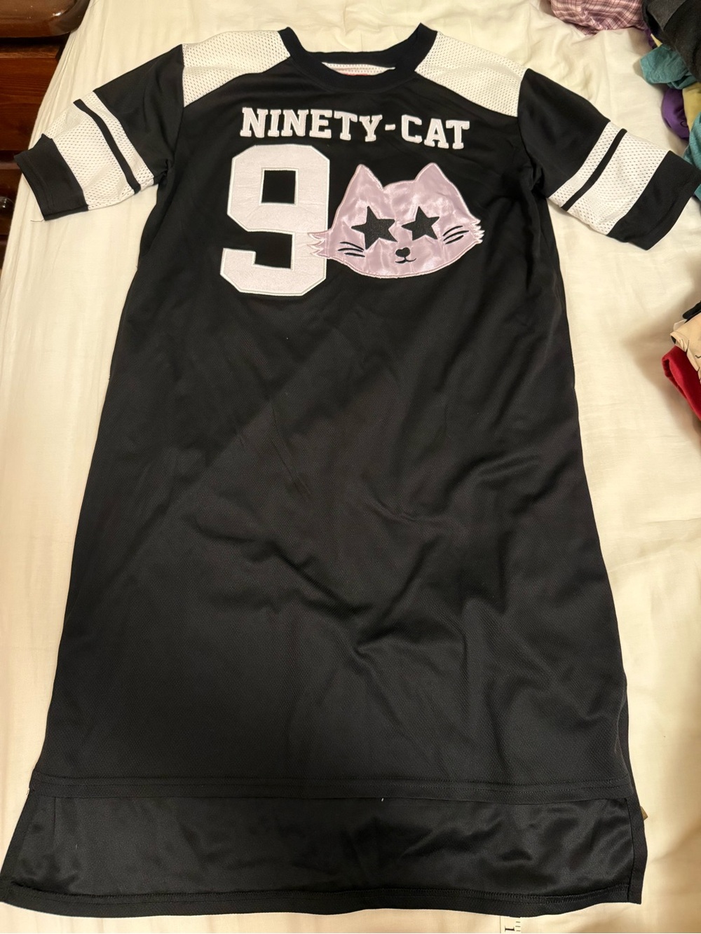 [3 FOR $15] Jersey dress ninety-cat design jersey dress with cat design